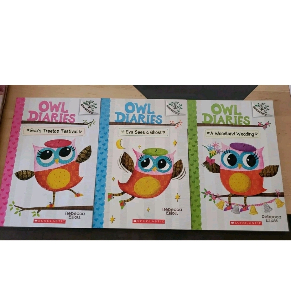 Scholastic Owl Diaries By Rebecca Elliot Books Lot Of 3